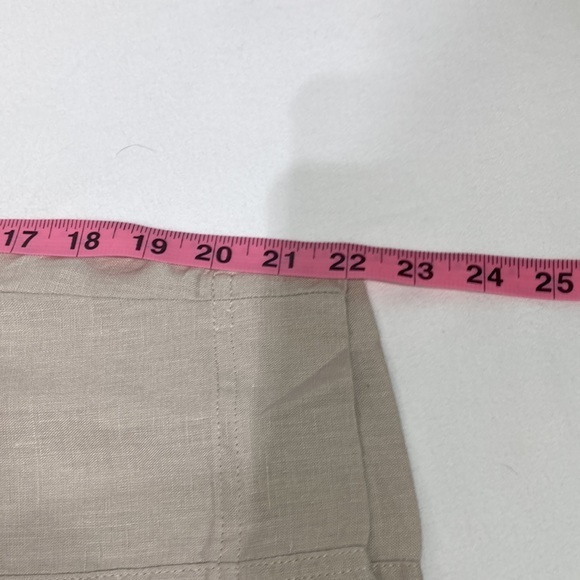 Ellen Tracy Linen Capris beige size Large - Picture 9 of 11